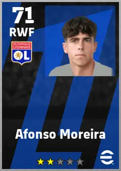 Afonso Moreira eFootball 2026 player card — 71 OVR RWF
