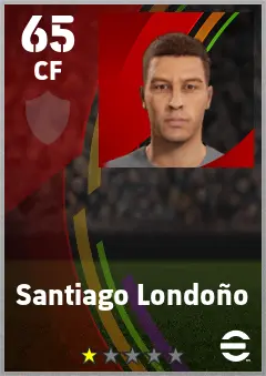 Santiago Londono eFootball 2026 player card — 65 OVR CF