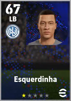 Esquerdinha eFootball 2026 player card — 67 OVR LB