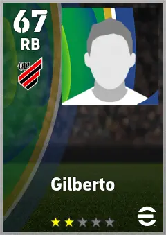 Gilberto eFootball 2026 player card — 67 OVR RB