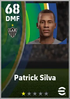 Patrick Silva eFootball 2026 player card — 68 OVR DMF