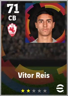 Vitor Reis eFootball 2026 player card — 71 OVR CB