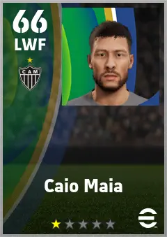 Caio Maia eFootball 2026 player card — 66 OVR LWF
