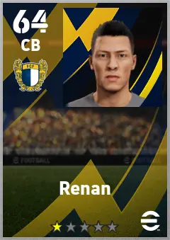 Renan eFootball 2026 player card — 64 OVR CB