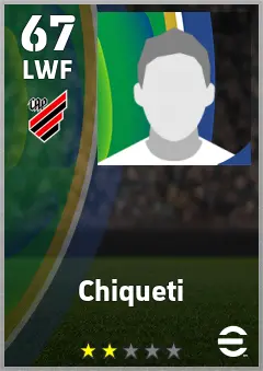 Chiqueti eFootball 2026 player card — 67 OVR LWF