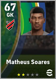 Matheus Soares eFootball 2026 player card — 67 OVR GK