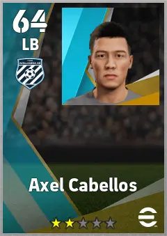 Axel Cabellos eFootball 2026 player card — 64 OVR LB