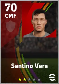 Santino Vera eFootball 2026 player card — 70 OVR CMF