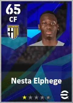Nesta Elphege eFootball 2026 player card — 65 OVR CF