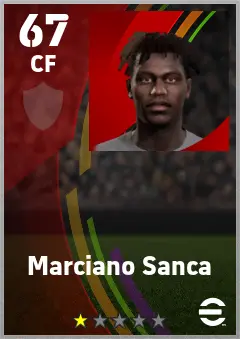 Marciano Sanca eFootball 2026 player card — 67 OVR CF
