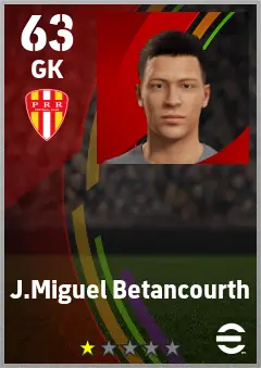 J.Miguel Betancourth eFootball 2026 player card — 63 OVR GK