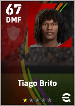 Tiago Brito eFootball 2026 player card — 67 OVR DMF