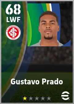 Gustavo Prado eFootball 2026 player card — 68 OVR LWF