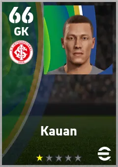 Kauan eFootball 2026 player card — 66 OVR GK