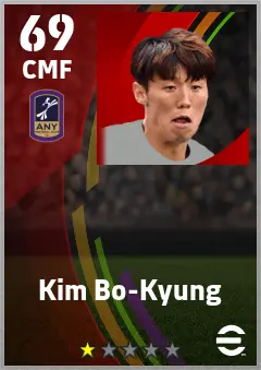 Kim Bo-Kyung eFootball 2026 player card — 69 OVR CMF