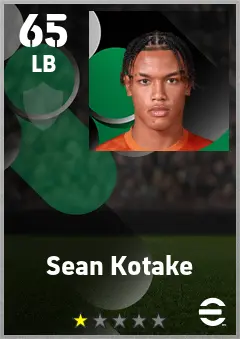 Sean Kotake eFootball 2026 player card — 65 OVR LB