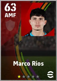 Marco Rios eFootball 2026 player card — 63 OVR AMF