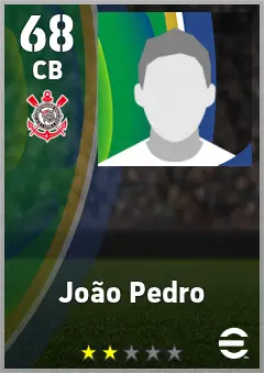 Joao Pedro eFootball 2026 player card — 68 OVR CB