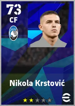 Nikola Krstovic eFootball 2026 player card — 73 OVR CF