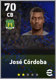 Jose Cordoba eFootball 2026 player card — 70 OVR CB