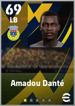 Amadou Dante eFootball 2026 player card — 69 OVR LB