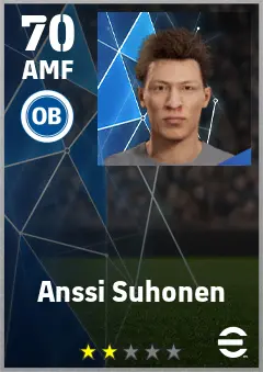 Anssi Suhonen eFootball 2026 player card — 70 OVR AMF