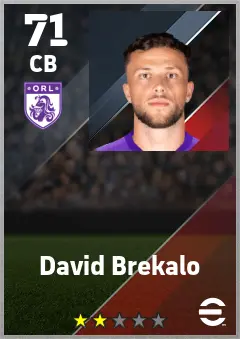 David Brekalo eFootball 2026 player card — 71 OVR CB