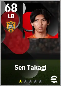 Sen Takagi eFootball 2026 player card — 68 OVR LB