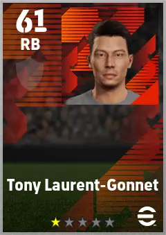 Tony Laurent-Gonnet eFootball 2026 player card — 61 OVR RB