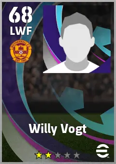 Willy Vogt eFootball 2026 player card, 68 OVR LWF