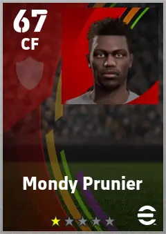 Mondy Prunier eFootball 2026 player card — 67 OVR CF