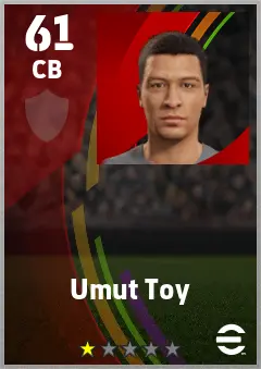 Umut Toy eFootball 2026 player card — 61 OVR CB
