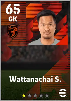 Wattanachai S. eFootball 2026 player card — 65 OVR GK