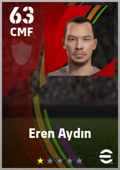 Eren Aydin eFootball 2026 player card — 63 OVR CMF