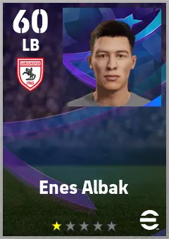 Enes Albak eFootball 2026 player card — 60 OVR LB