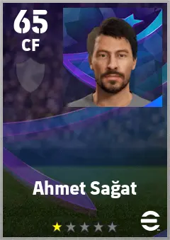 Ahmet Sagat eFootball 2026 player card — 65 OVR CF