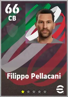 Filippo Pellacani eFootball 2026 player card — 66 OVR CB
