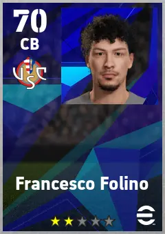 Francesco Folino eFootball 2026 player card — 70 OVR CB