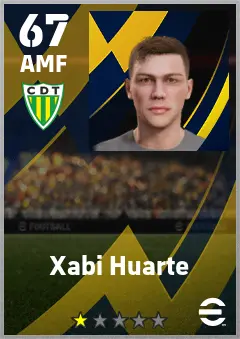 Xabi Huarte eFootball 2026 player card — 67 OVR AMF