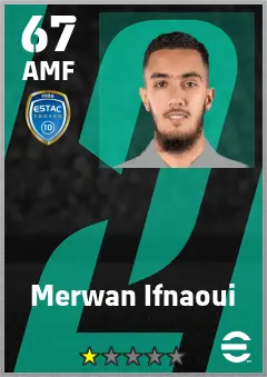 Merwan Ifnaoui eFootball 2026 player card — 67 OVR AMF