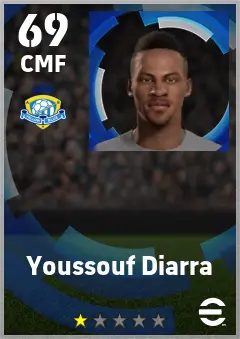 Youssouf Diarra eFootball 2026 player card — 69 OVR CMF