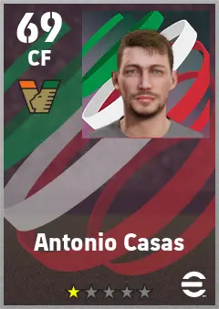 Antonio Casas eFootball 2026 player card — 69 OVR CF