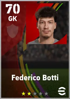 Federico Botti eFootball 2026 player card — 70 OVR GK