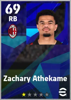 Zachary Athekame eFootball 2026 player card — 69 OVR RB