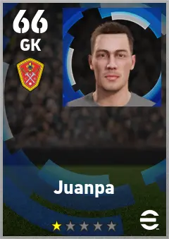 Juanpa eFootball 2026 player card — 66 OVR GK