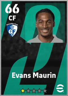 Evans Maurin eFootball 2026 player card — 66 OVR CF