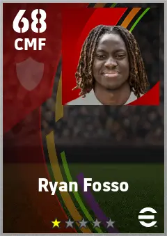 Ryan Fosso eFootball 2026 player card — 68 OVR CMF