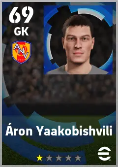 Aron Yaakobishvili eFootball 2026 player card — 69 OVR GK