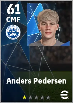 Anders Pedersen eFootball 2026 player card — 61 OVR CMF