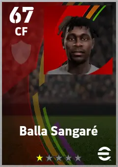 Balla Sangare eFootball 2026 player card — 67 OVR CF